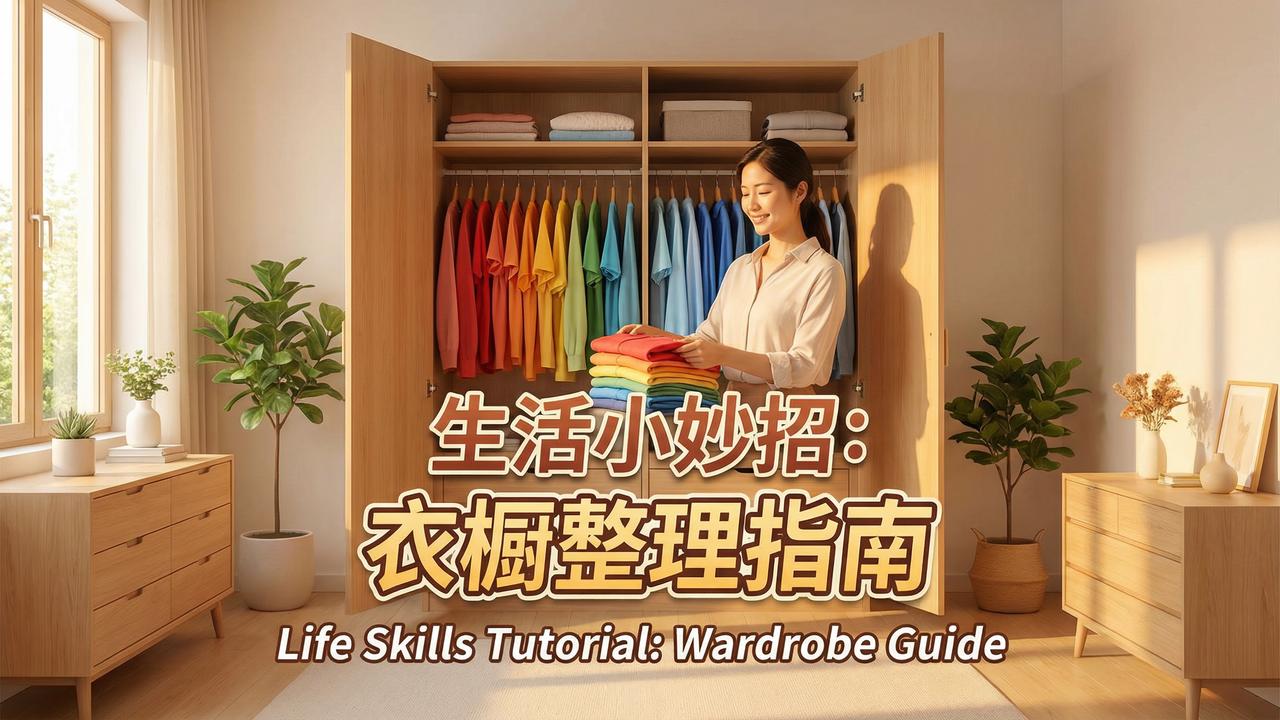 糖心Vlog视频教程：衣柜整理技巧视频演示